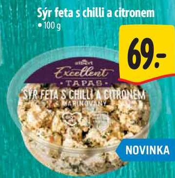Sýr feta s chilli a citronem, 100 g