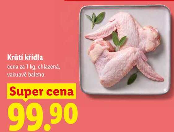Krůtí křídla, cena za 1 kg, chlazená