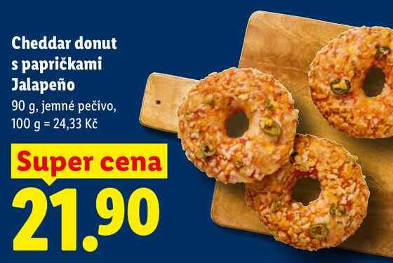 Cheddar donut s papričkami Jalapeño, 90 g
