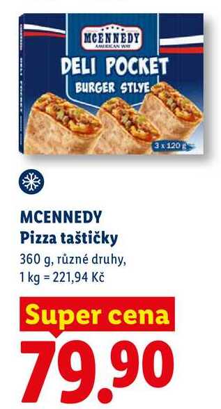 MCENNEDY Pizza taštičky, 360 g, různé druhy