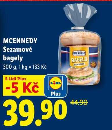 MCENNEDY Sezamové bagely, 300 g