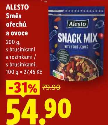 ALESTO Směs ořechů a ovoce, 200 g