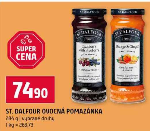 ST. DALFOUR OVOCNÁ POMAZÁNKA 284 g vybrané druhy