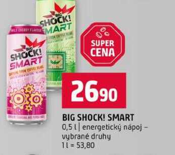 BIG SHOCK! SMART 0,5l energetický nápoj vybrané druhy