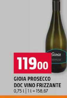 GIOIA PROSECCO DOC VINO FRIZZANTE 0,75l