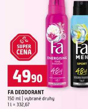 FA DEODORANT 150 ml vybrané druhy