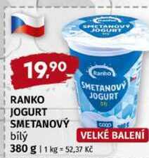 RANKO JOGURT SMETANOVÝ bílý 380 g