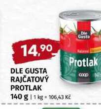 DLE GUSTA RAJČATOVÝ PROTLAK 140 g