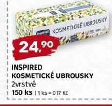 INSPIRED KOSMETICKÉ UBROUSKY 2vrstvé 150 ks