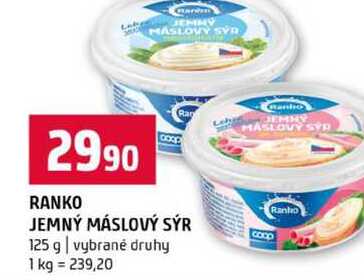 JEMNÝ MÁSLOVÝ SÝR 125 g vybrané druhy 
