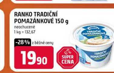 RANKO TRADIČNÍ POMAZÁNKOVÉ 150 g neochucené