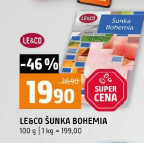 LE&CO ŠUNKA BOHEMIA 100 g