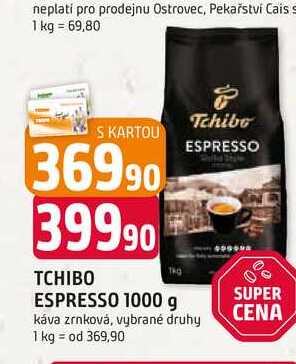 TCHIBO ESPRESSO 1000 g káva zrnková