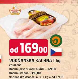 VODŇANSKÁ KACHNA 1 kg chlazená 