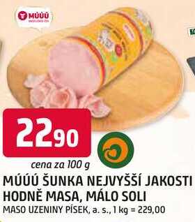 ŠUNKA NEJVYŠŠÍ JAKOSTI 100 g