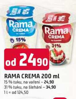 RAMA CREMA 200 ml 15% tuku, na vaření