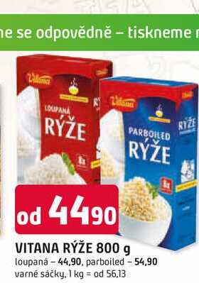 VITANA RÝŽE 800 g loupaná 