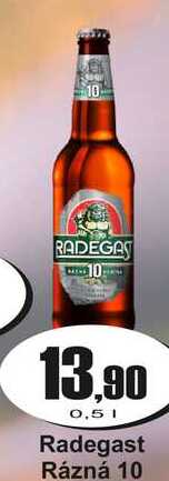 Radegast Rázná 10 0,5 L
