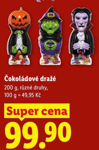 Čokoládové dražé, 200 g, různé druhy