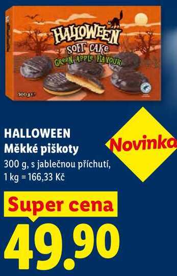 HALLOWEEN Měkké piškoty, 300 g, s jablečnou příchutí
