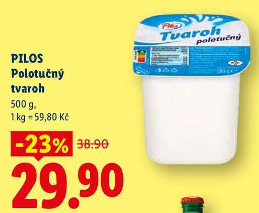 PILOS Polotučný tvaroh, 500 g