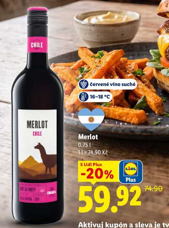 Merlot, 0,75 l