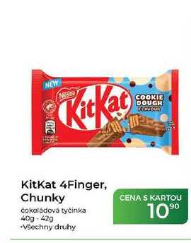 KitKat 4Finger, Chunky čokoládová tyčinka 40g-42g