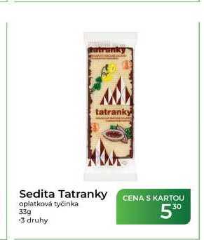Sedita Tatranky oplatková tyčinka 33g