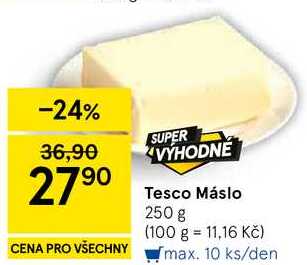 Tesco Máslo, 250 g  v akci