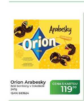Orion Arabesky želé bonbony v čokoládě 247g