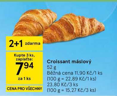 Croissant máslový, 52 g