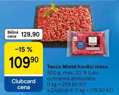 Tesco Mleté hovězí maso, 500 g