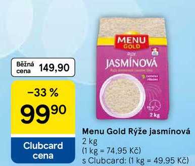 Menu Gold Rýže jasmínová, 2 kg