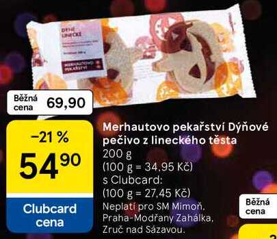 Merhautovo pekařství Dýňové pečivo z lineckého těsta, 200 g