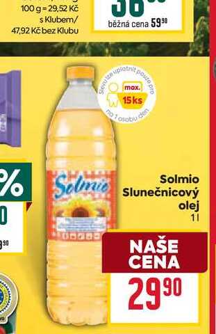 Solmio Slunečnicový olej 1l