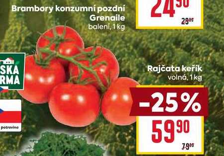 Rajčata keřík volná, 1kg