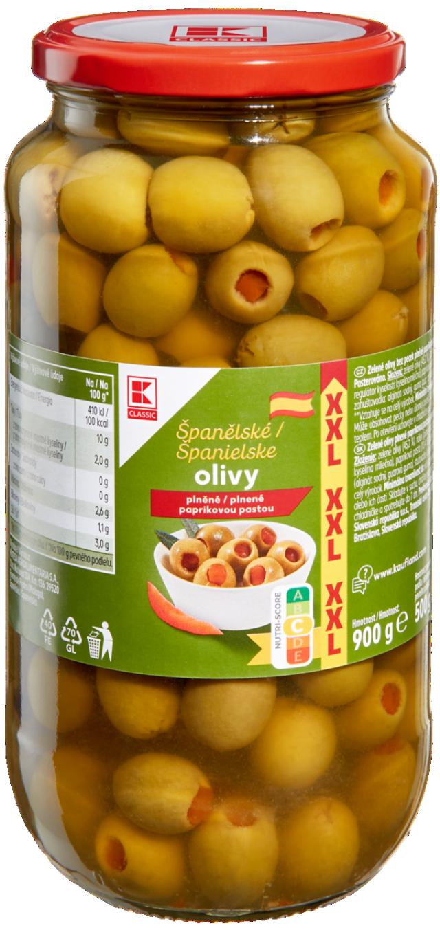 K-Classic Zelené olivy s paprikou