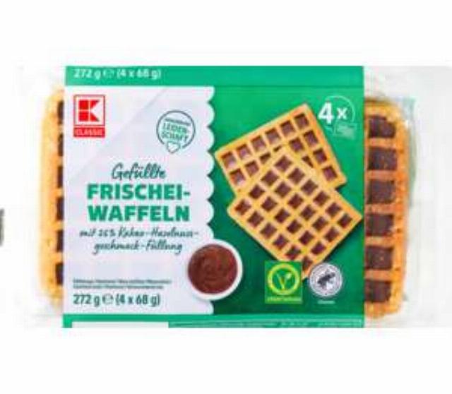 K-Classic Plněné čerstvé vafle lískooříšková náplň