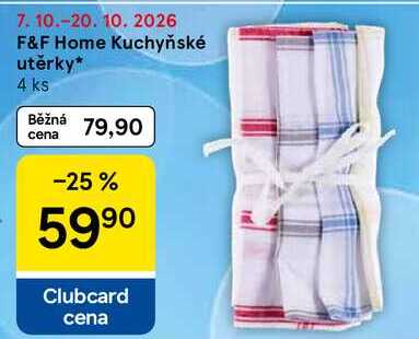 F&F Home Kuchyňské utěrky, 4 ks