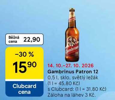 Gambrinus Patron 12, 0.5 l