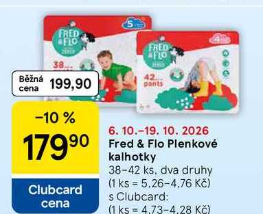 Fred & Flo Plenkové kalhotky, 38-42 ks, dva druhy