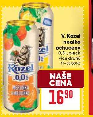 V. Kozel nealko zel ochucený 0,51, plech