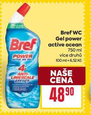 Bref WC Gel power active ocean 750 ml  