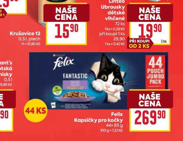 Felix Kapsičky pro kočky 44× 85 g