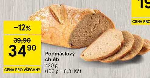 Podmáslový chléb, 420 g