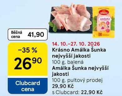 Krásno Amálka Šunka nejvyšší jakosti, 100 g