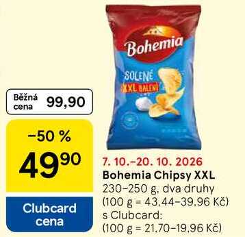 Bohemia Chipsy XXL, 230-250 g 