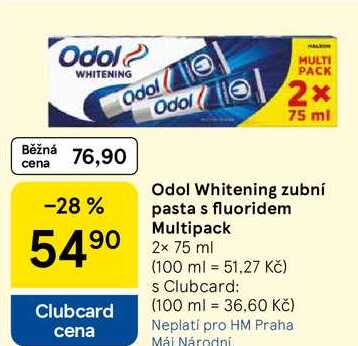 Odol Whitening zubní pasta s fluoridem Multipack, 2x 75 ml