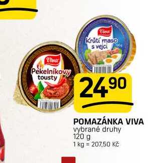 POMAZÁNKA VIVA vybrané druhy 120 g