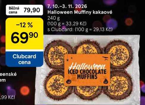 Halloween Muffiny kakaové, 240 g 